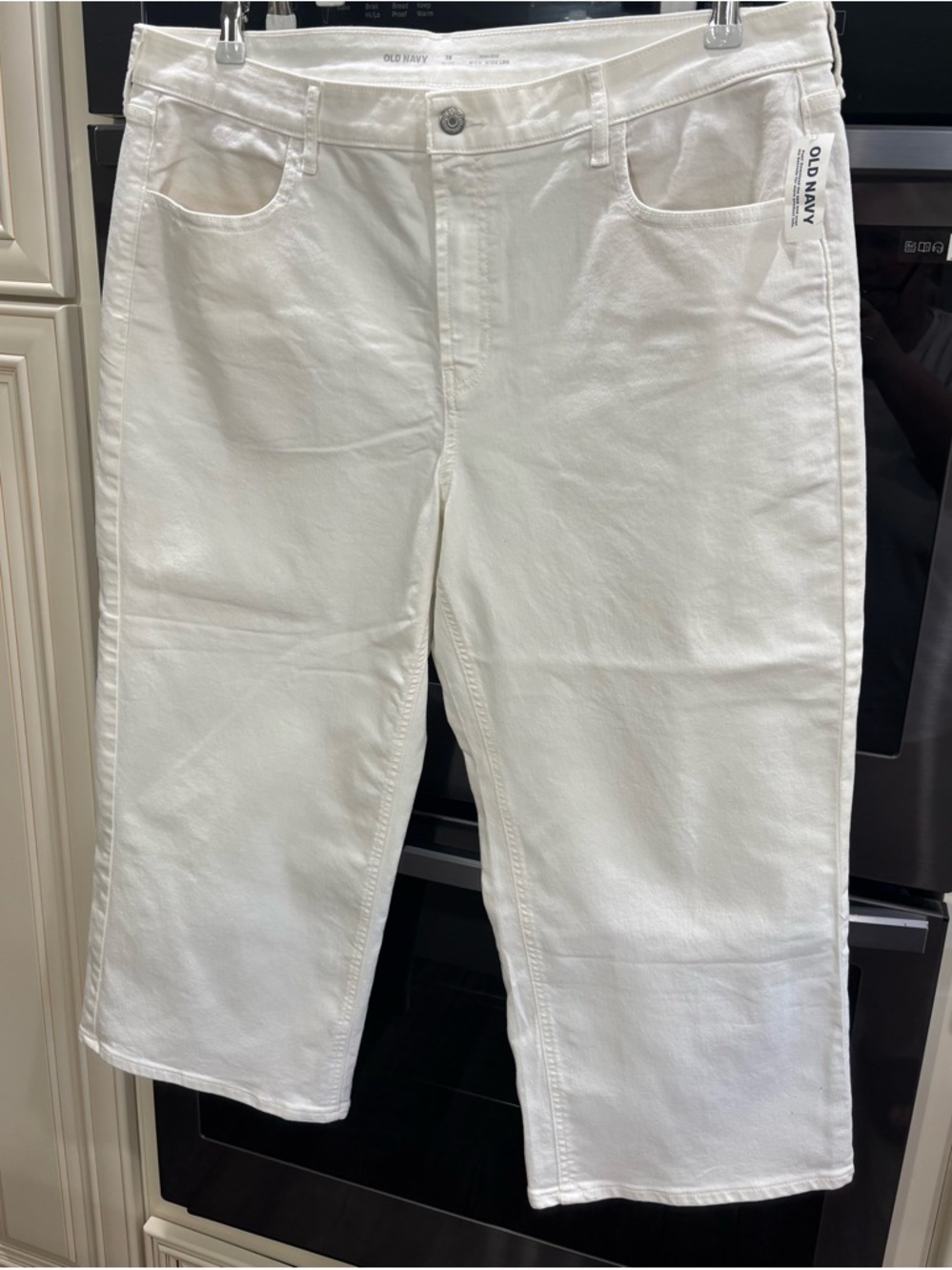 Old Navy White High-Rise Wide Leg Jeans - Petite 18